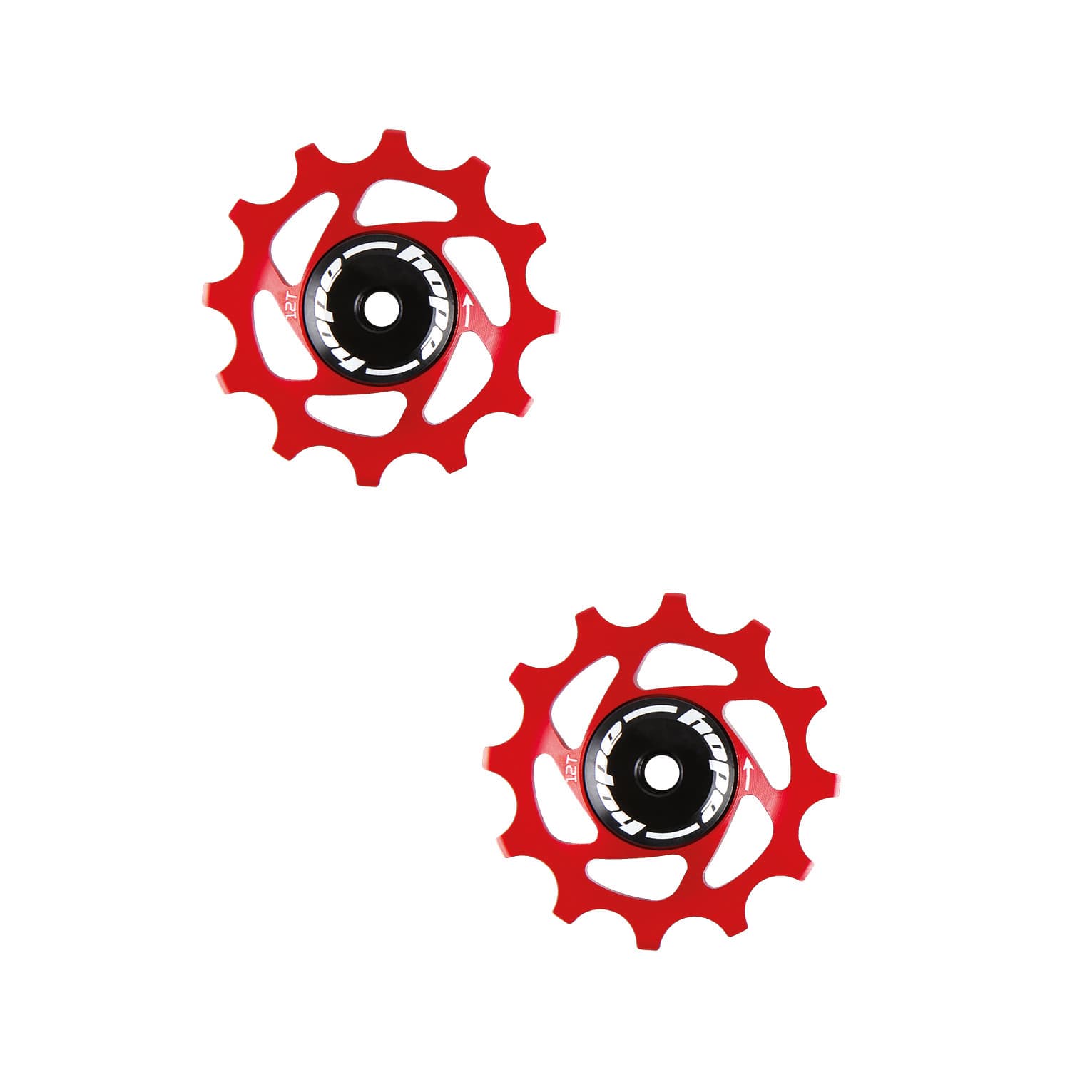 Hope 12 Tooth Jockey Wheels - Pair Red — product photo