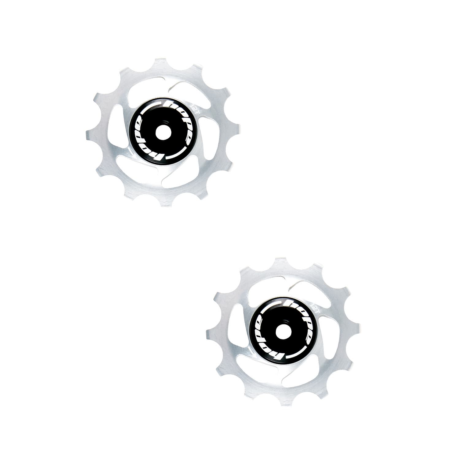 Hope 12 Tooth Jockey Wheels - Pair Silver — product photo