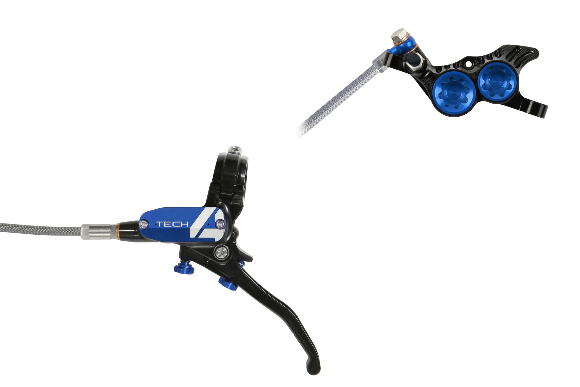 Hope Tech 4 V4 - No Rotor - Black/Blue — product photo