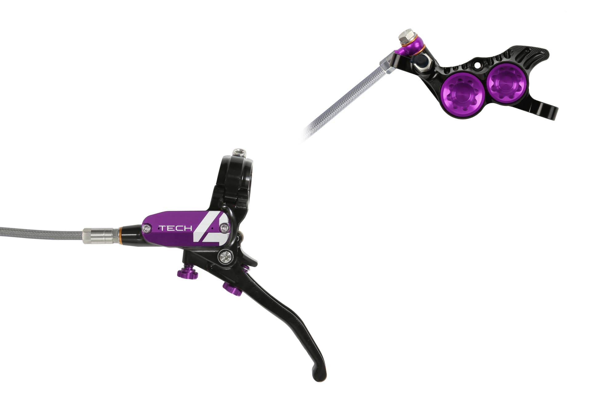 Hope Tech 4 V4 - No Rotor - Black/Purple — product photo