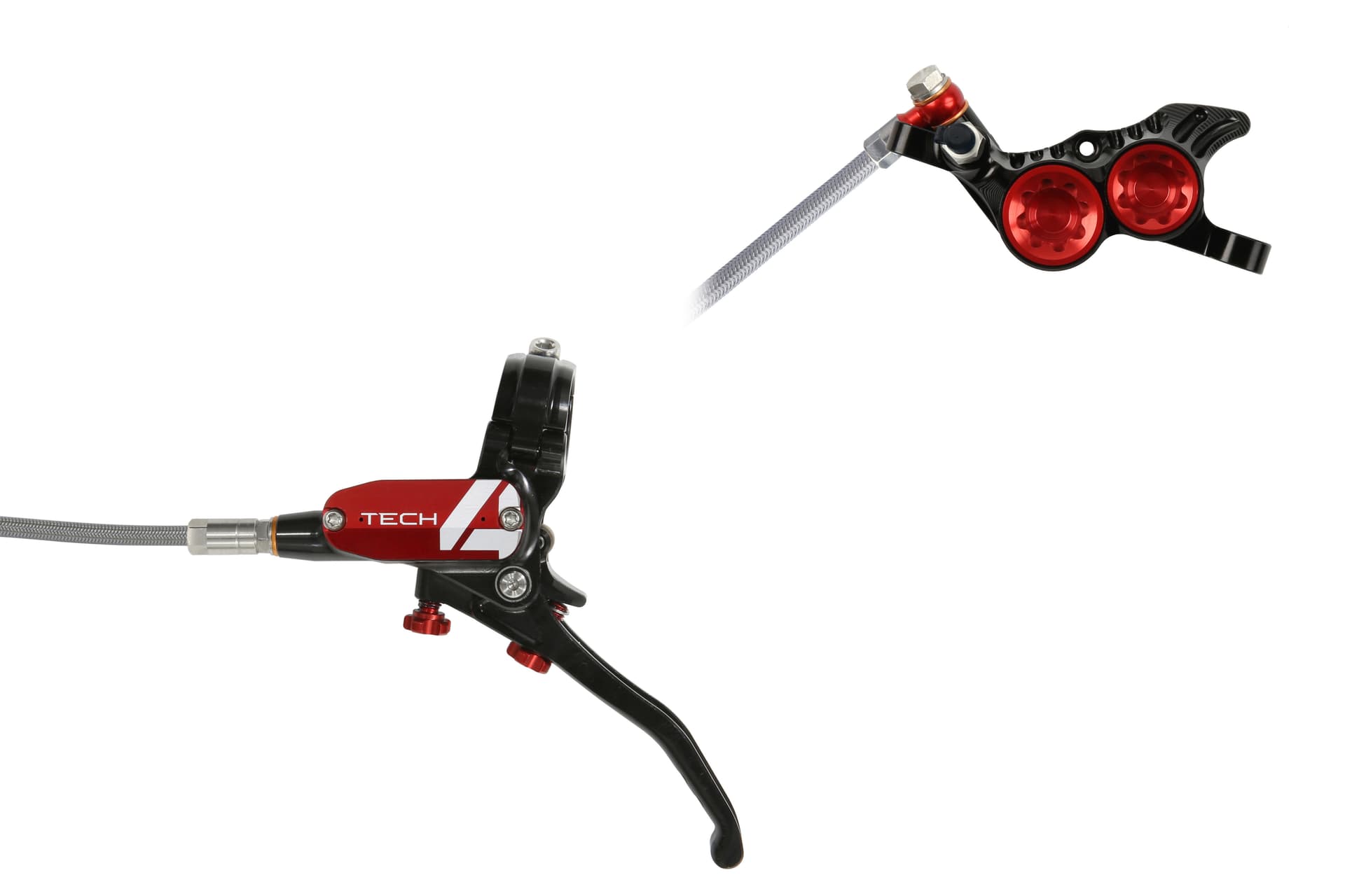 Hope Tech 4 V4 - No Rotor - Black/Red — product photo