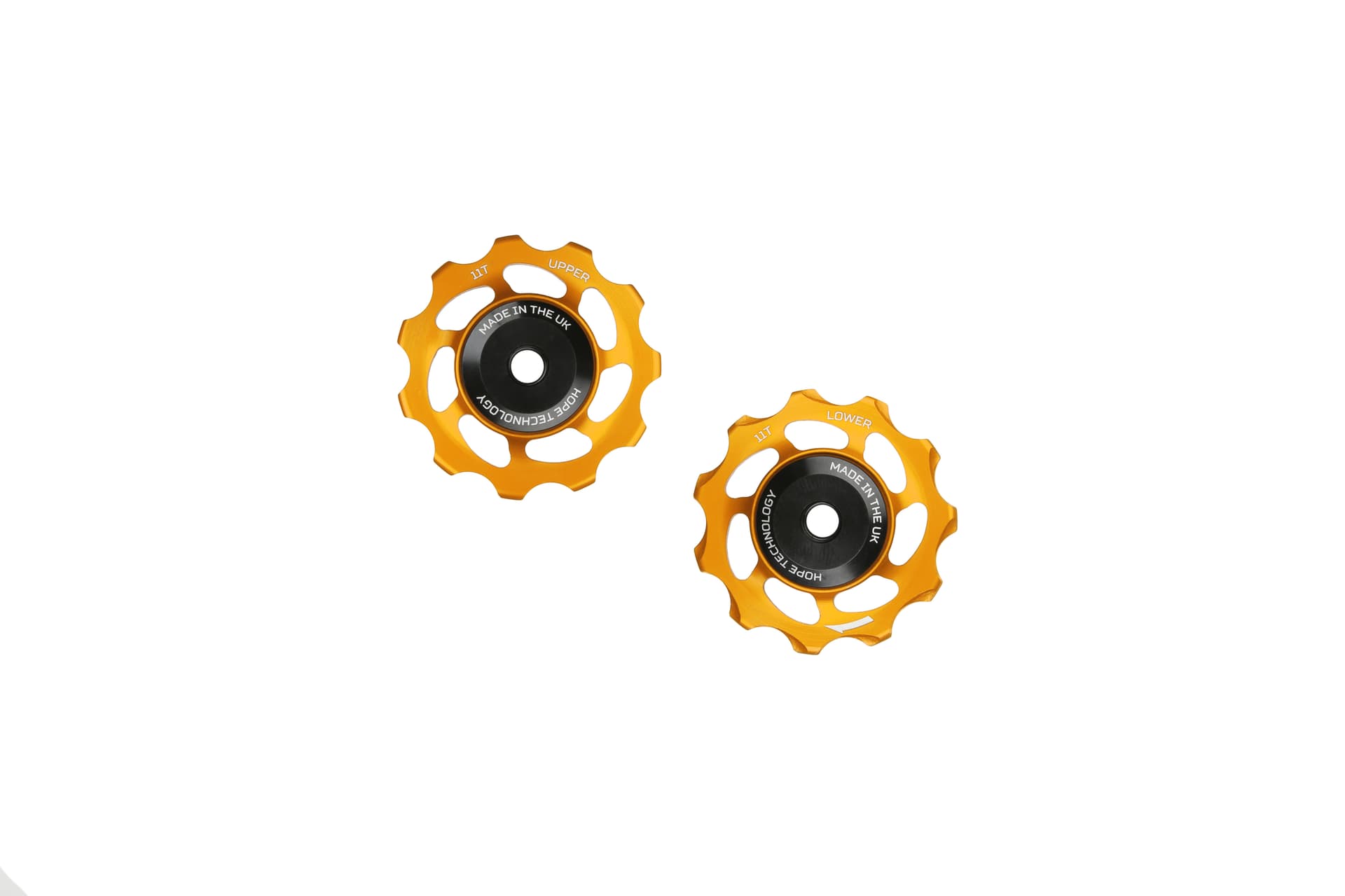 Hope 11 Tooth Jockey Wheels - Pair Orange — product photo
