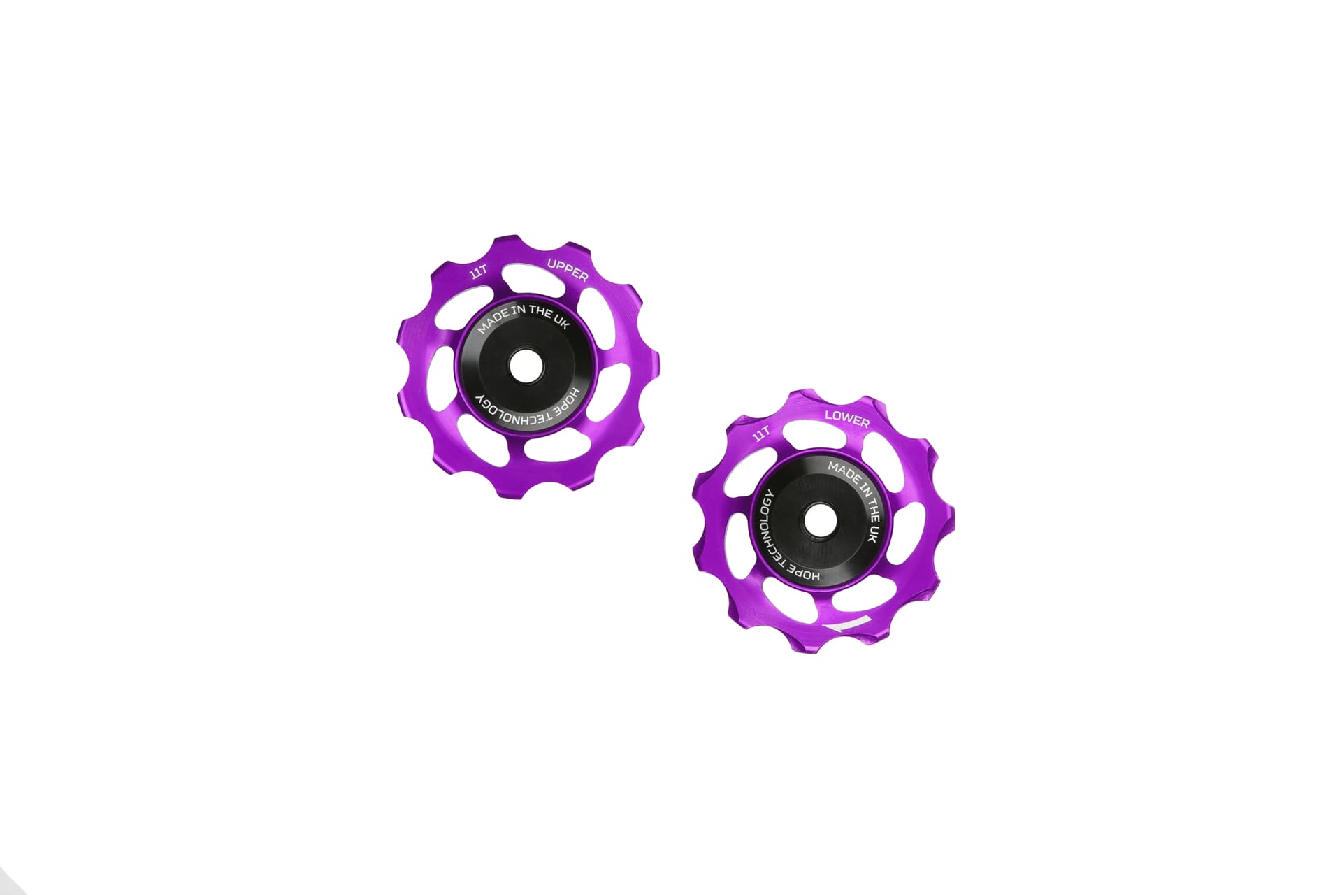Hope 11 Tooth Jockey Wheels - Pair Purple — product photo