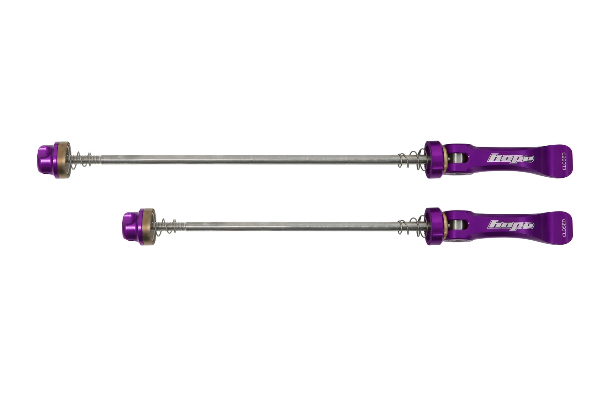 Hope Quick Release Skewer Pair - FATSNO 170mm Purple — product photo