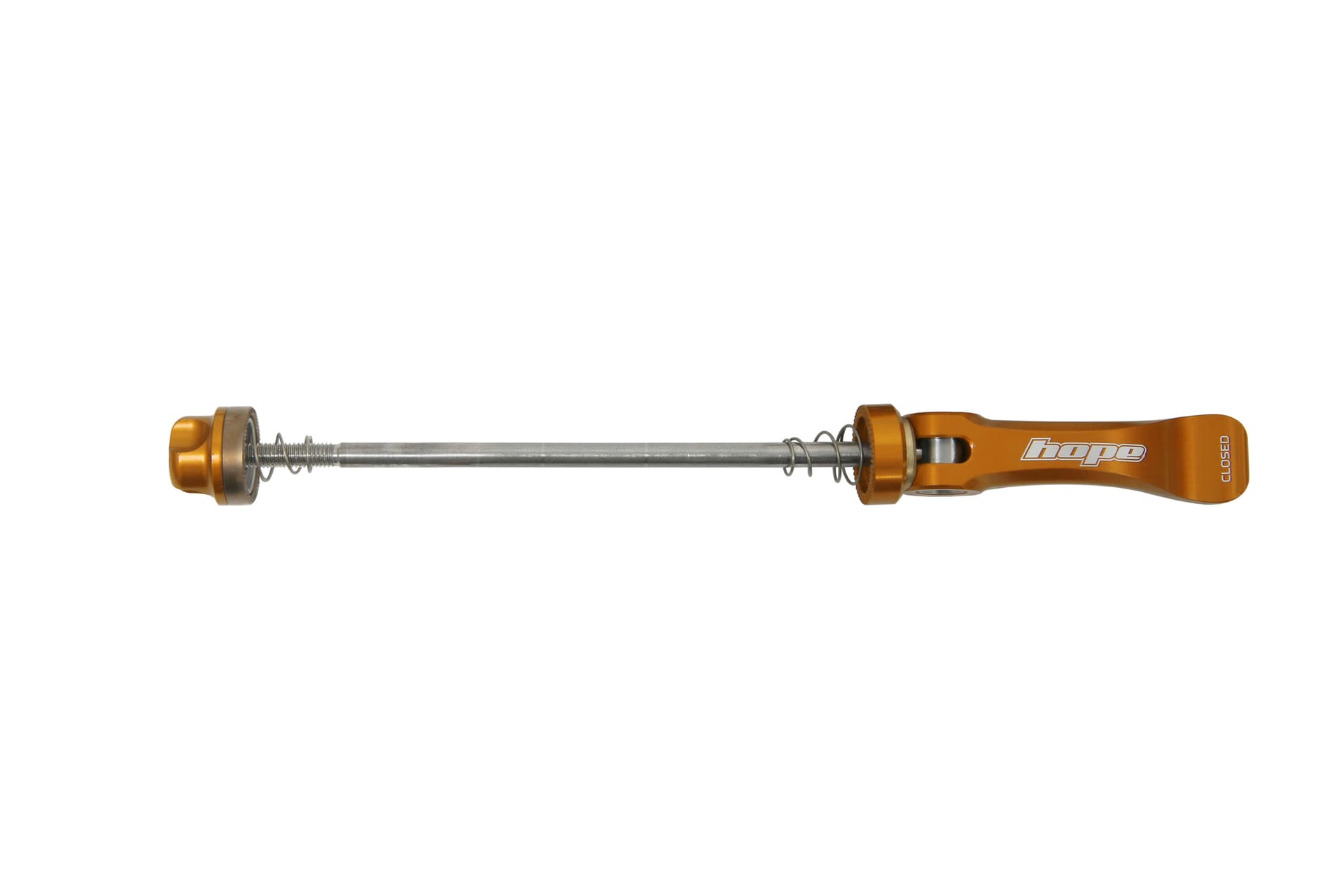 Hope Quick Release Skewer Front Orange — product photo