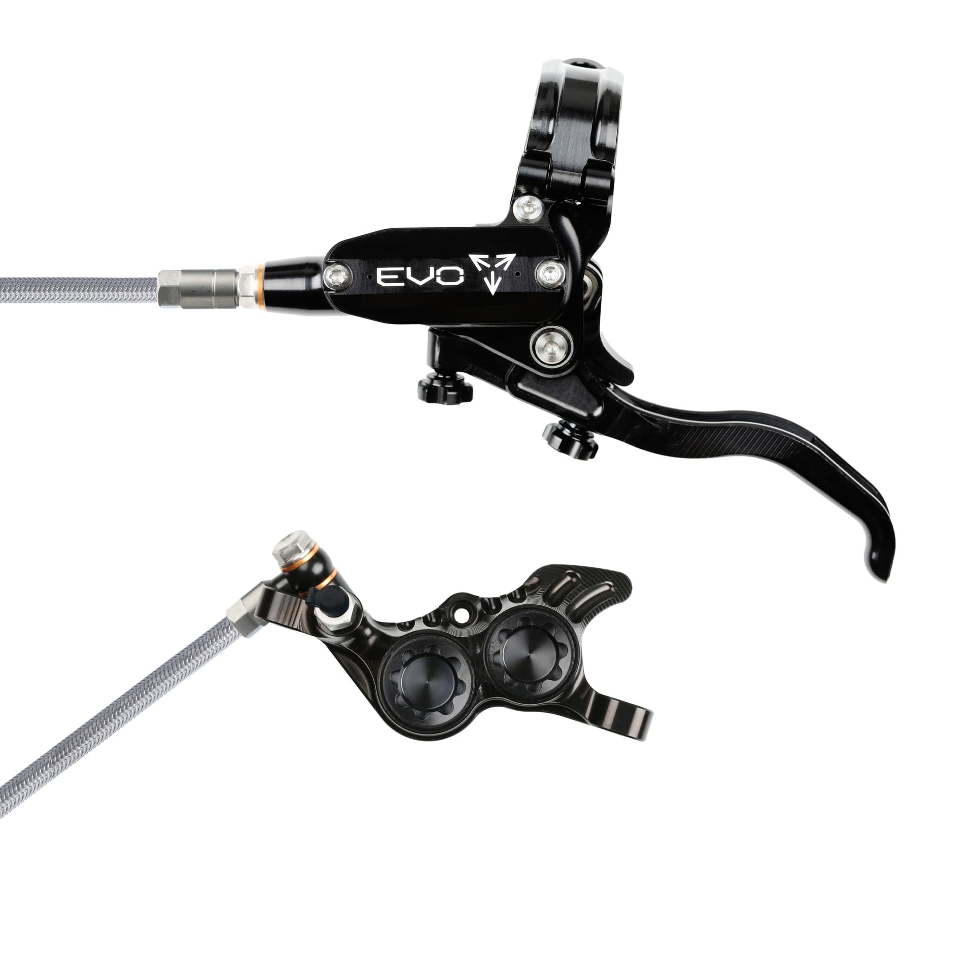 Hope Tech 4 EVO GR4 - Black/Black - Braided - No Rotor — product photo