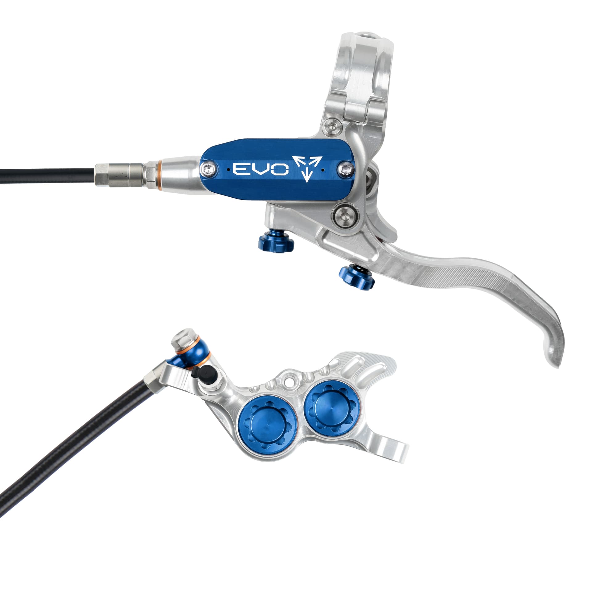 Hope Tech 4 EVO GR4 - Silver/Blue - No Rotor — product photo