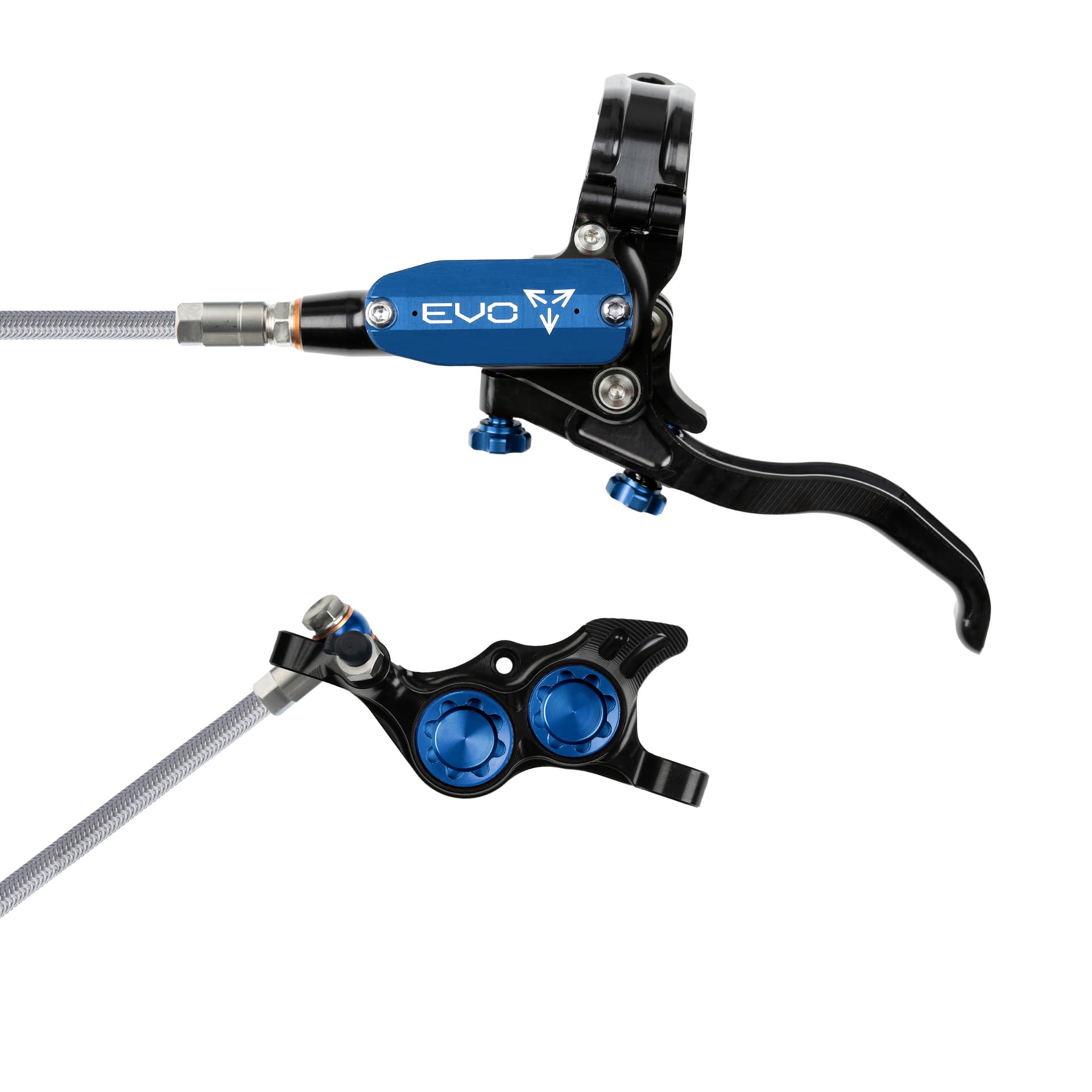 Hope Tech 4 EVO TR4 - Black/Blue - Braided - No Rotor — product photo