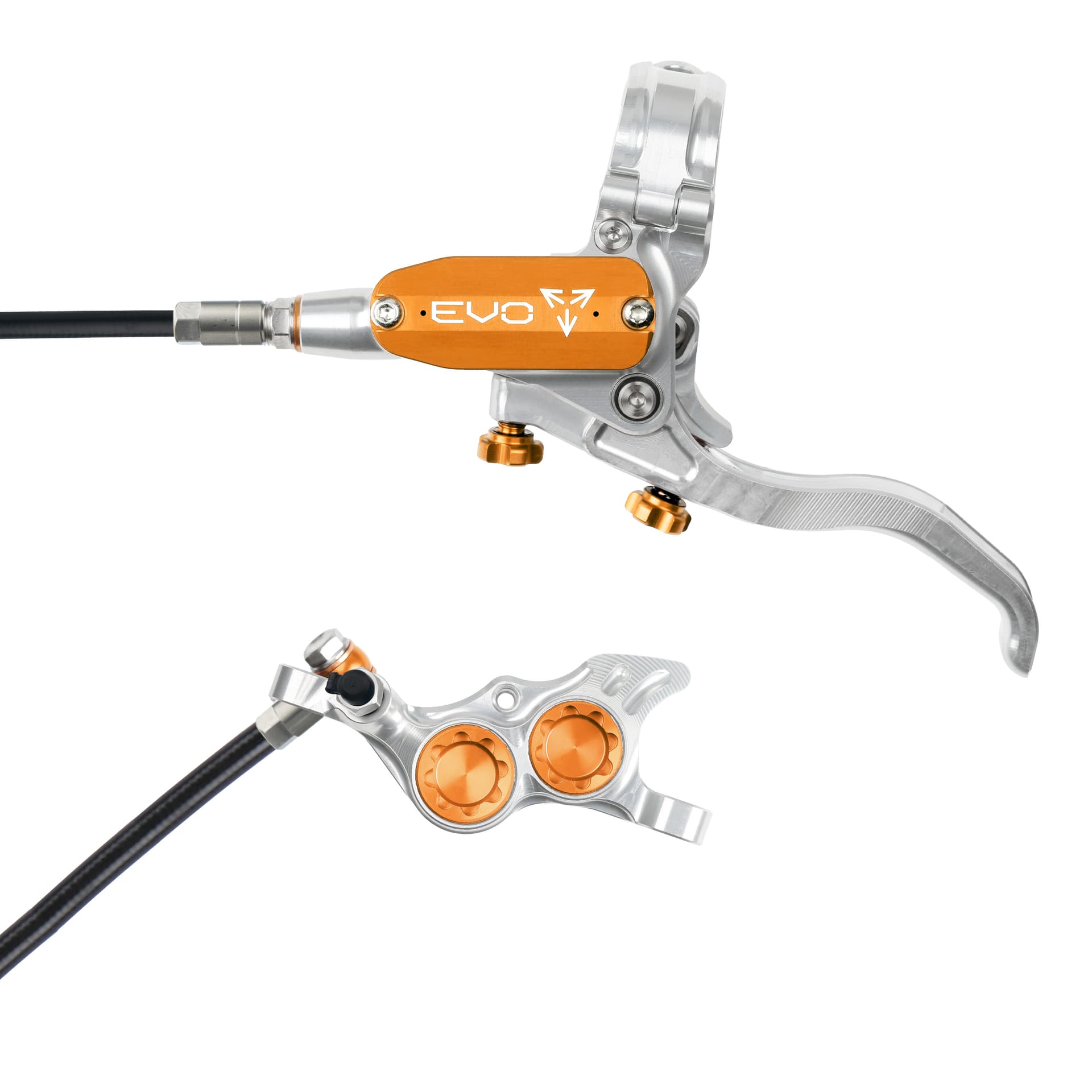 Hope Tech 4 EVO TR4 - Silver/Orange - No Rotor — product photo