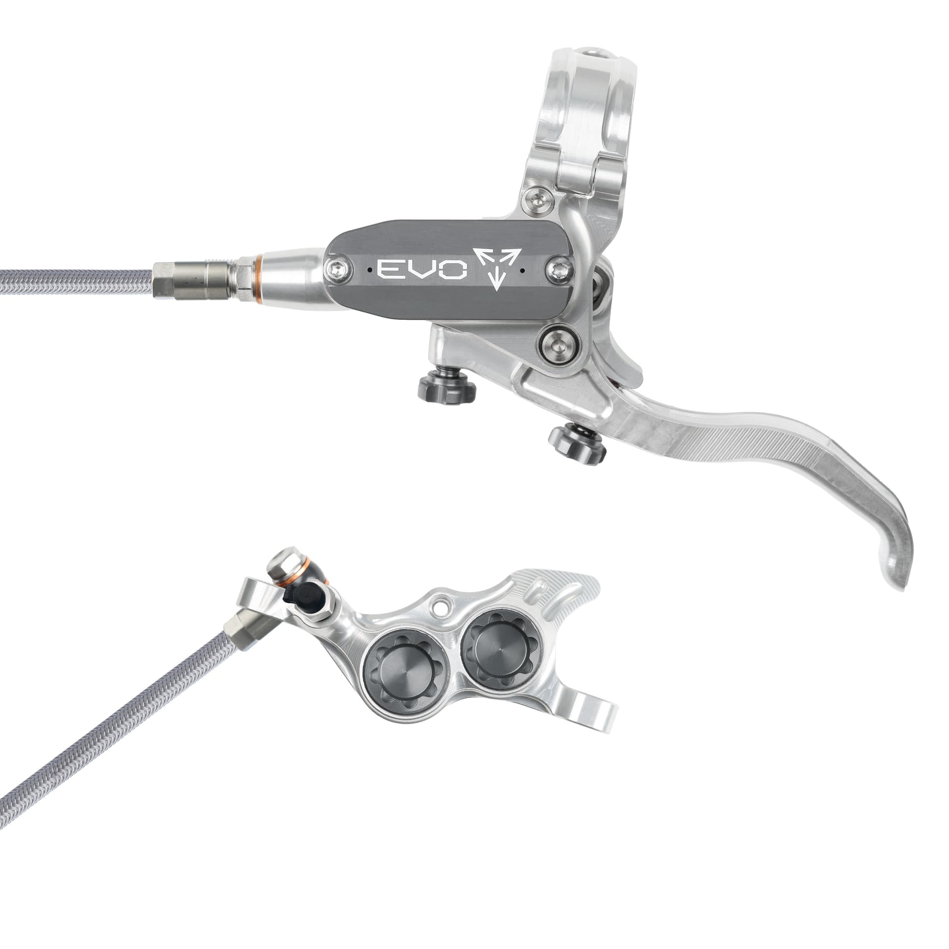 Hope Tech 4 EVO TR4 - Silver/Smoke - Braided - No Rotor — product photo