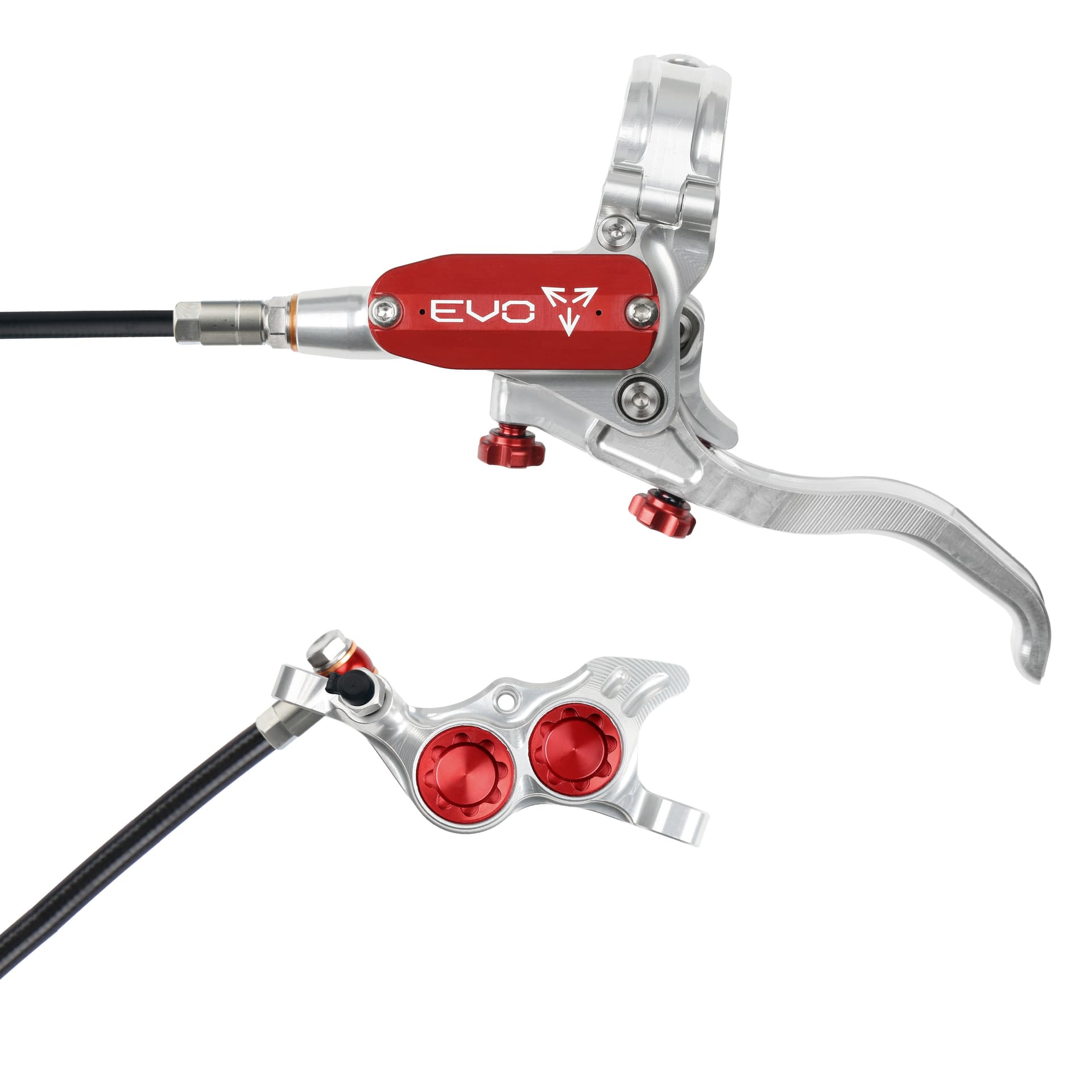 Hope Tech 4 EVO TR4 - Silver/Red - No Rotor — product photo