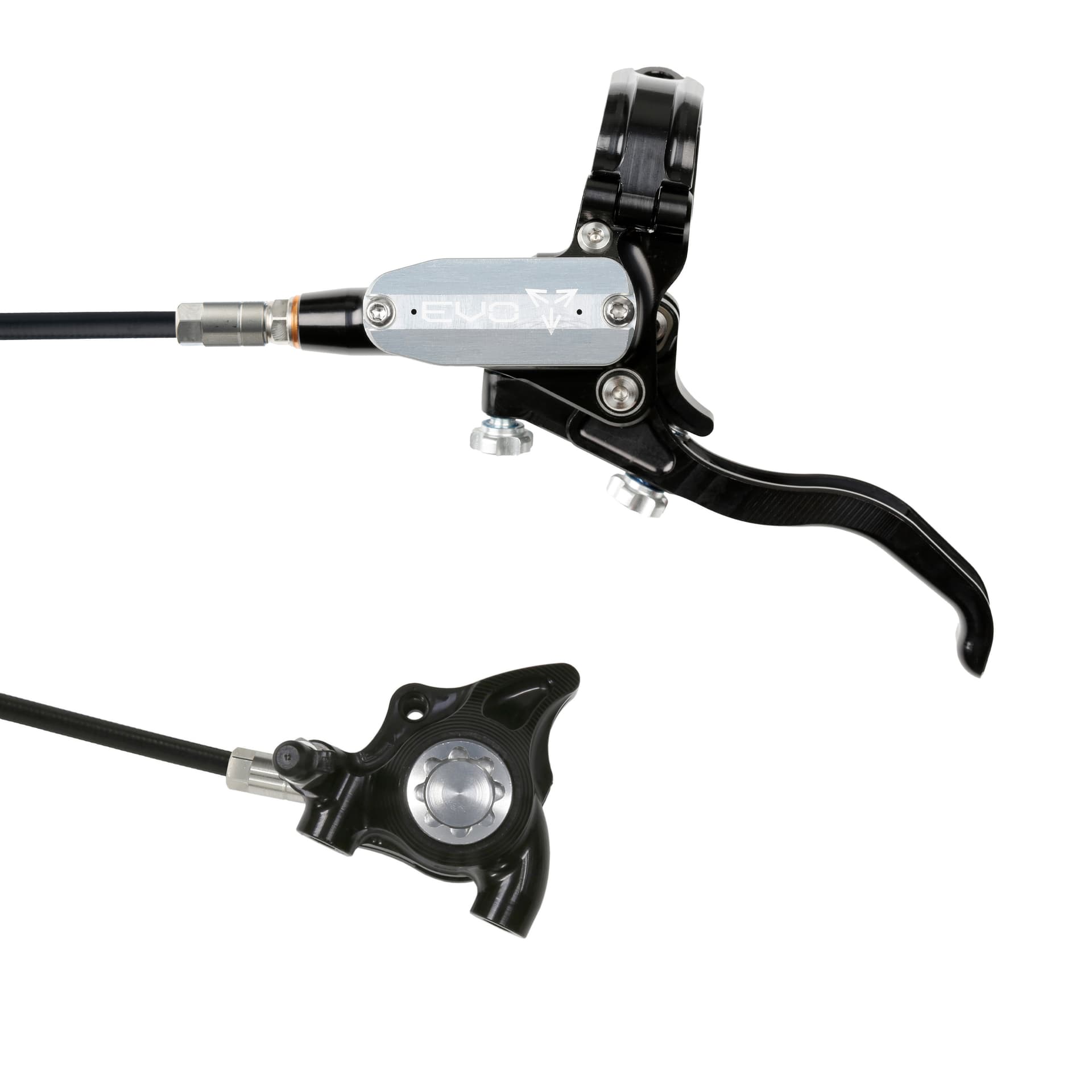 Hope Tech 4 EVO X2 Flatmount - Black/Silver - No Rotor — product photo