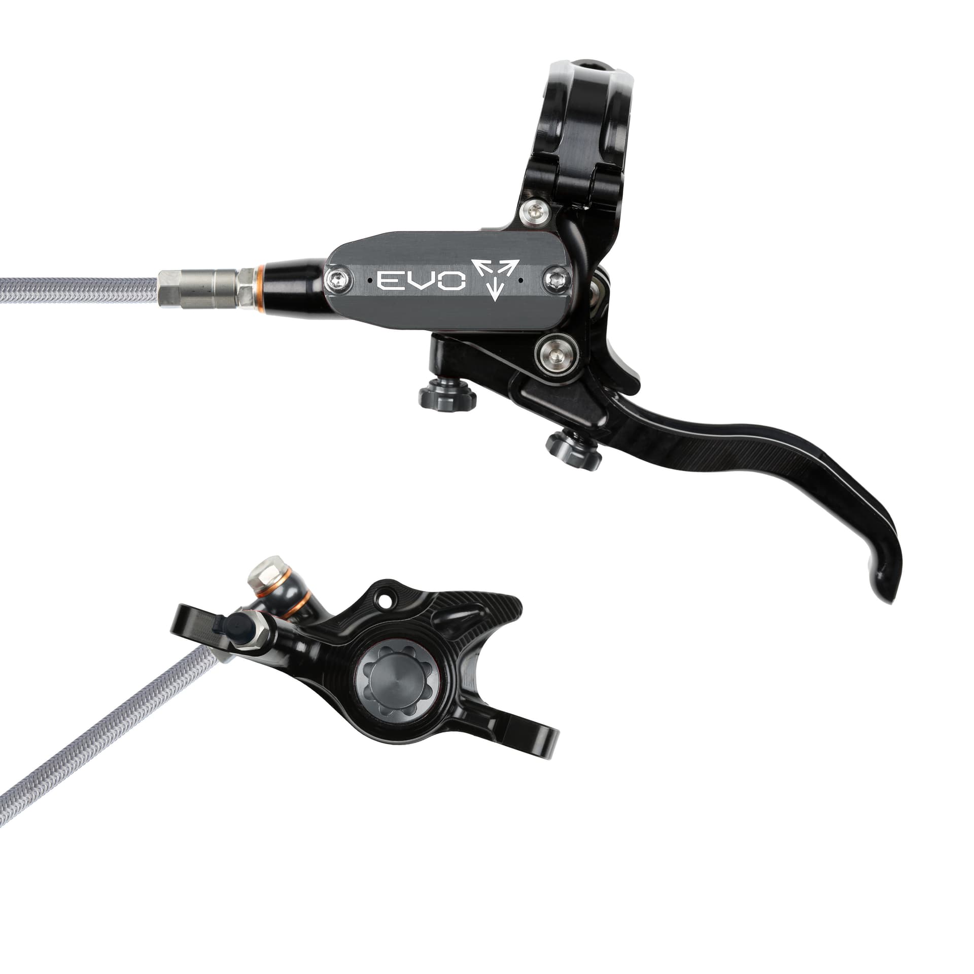 Hope Tech 4 EVO X2 - Black/Smoke - Braided - No Rotor — product photo
