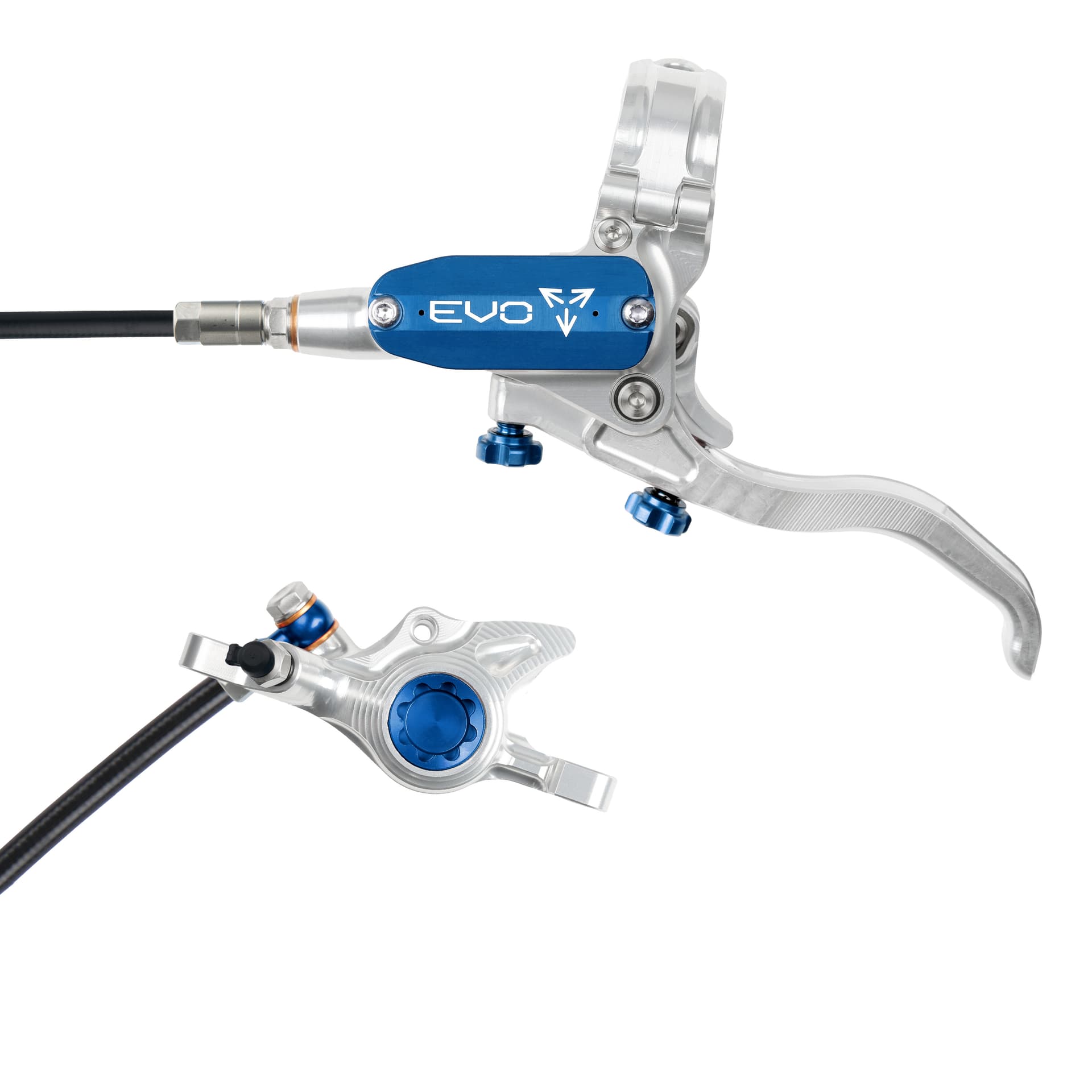 Hope Tech 4 EVO X2 - Silver/Blue - No Rotor — product photo
