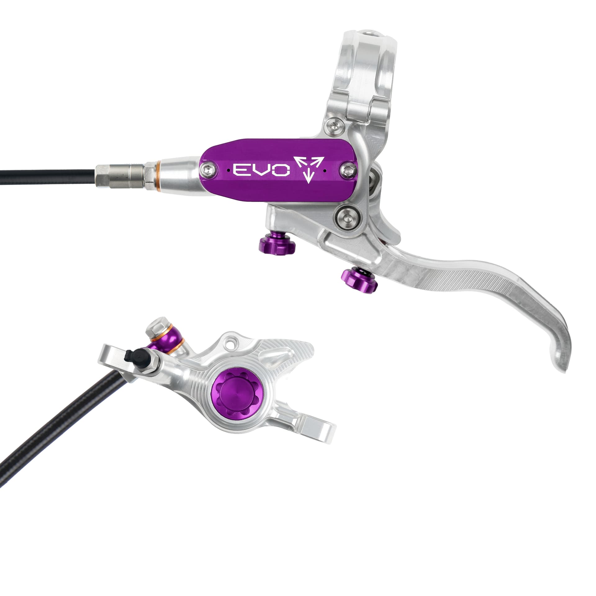 Hope Tech 4 EVO X2 - Silver/Purple - No Rotor — product photo