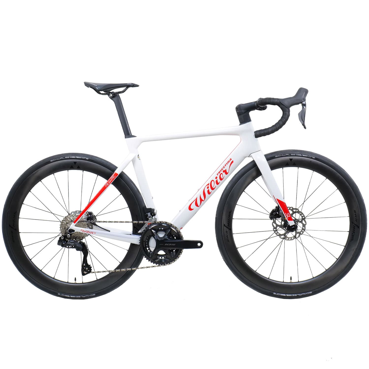 Filante Sl 105 Di2 Asfalto White/Red — product image 1 at Stretton Bikes