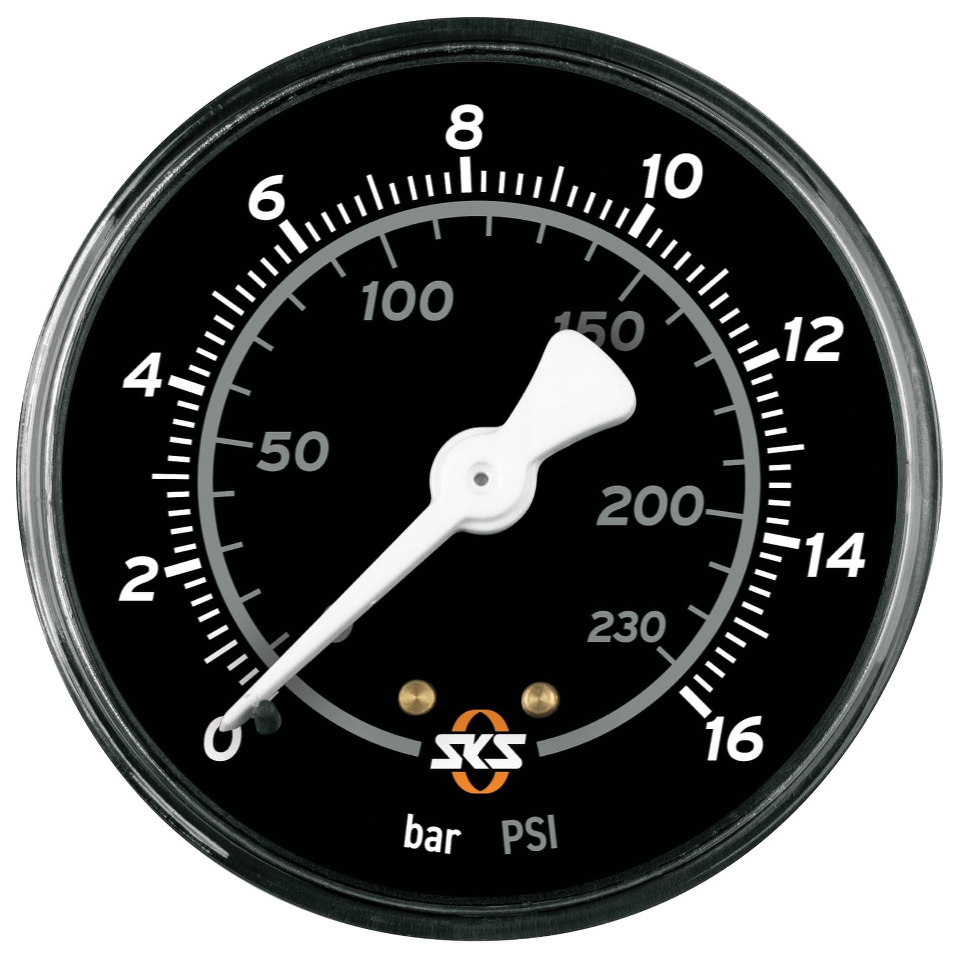 Sks Pressure Gauge 63 Mm, 16 Bar/230 Psi — product photo