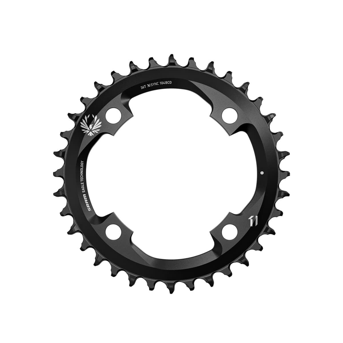Sram Chain Ring X-SYNC 2 36T 104 BCD Alum 12 speed Black — product photo