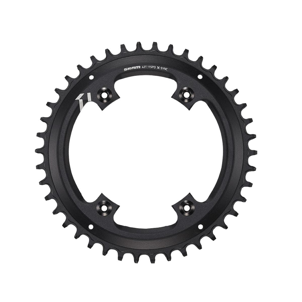 Sram Chain Ring X-Sync 42T 11 Speed Apex1 Asymmetric 110BCD Alumblack BB30 Or Gxp — product photo