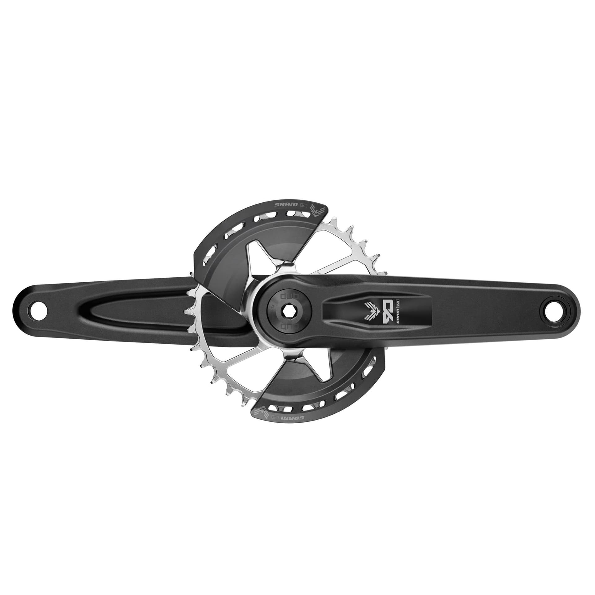 Sram Crankset Eagle 90 Q174 CL55 DUB MTB Wide Black 2-guards 32t Steel T-Type (BB and BB DUB spacers are not included) — product photo