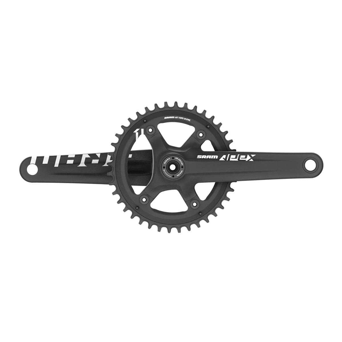 Sram Crank Apex 1 GX Black w 42t X-SYNC Chainring (GXPCups NOT Included) — product photo