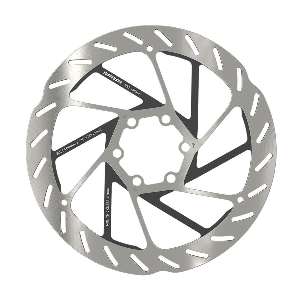 Sram ROTOR - HS2 6-bolt (includes Steel rotor bolts) Rounded — product photo