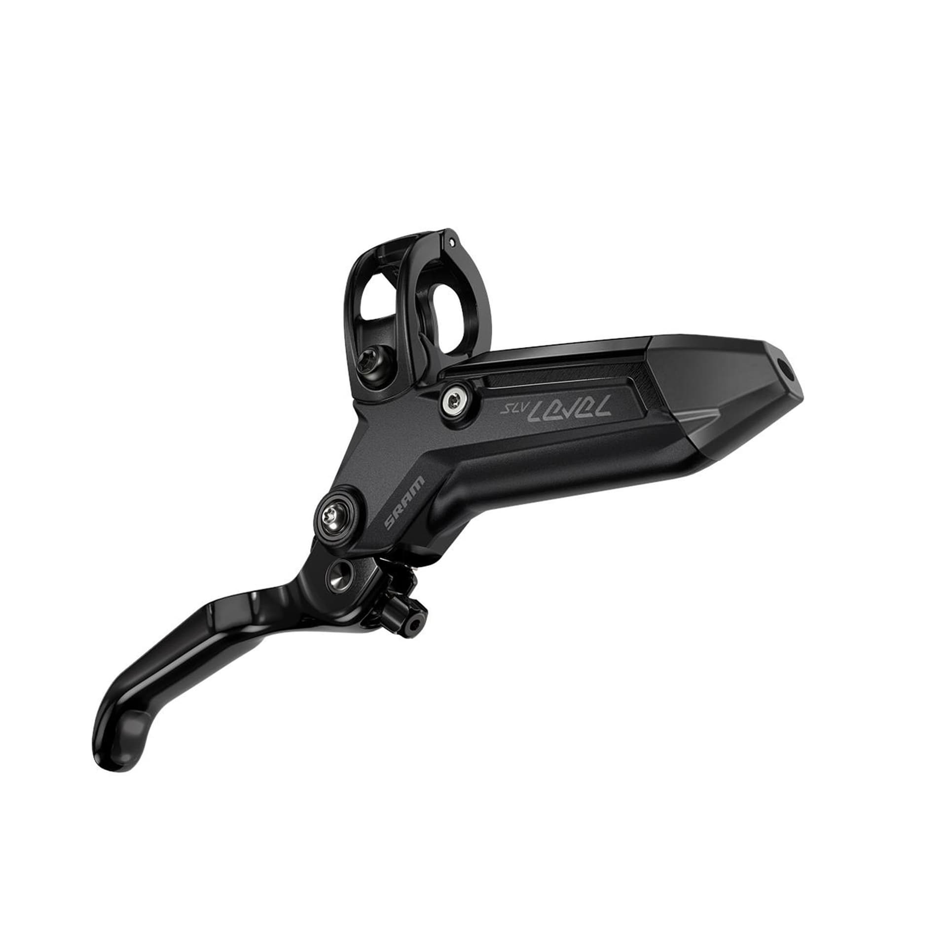Sram Disc Brake Level Silver Stealth 4 Piston - Aluminum Lever, Stainless Hardware, Reach Adj, Front Hose (Includes MMX Clamp, Rotor/Bracket Sold Separately) C1 — product photo