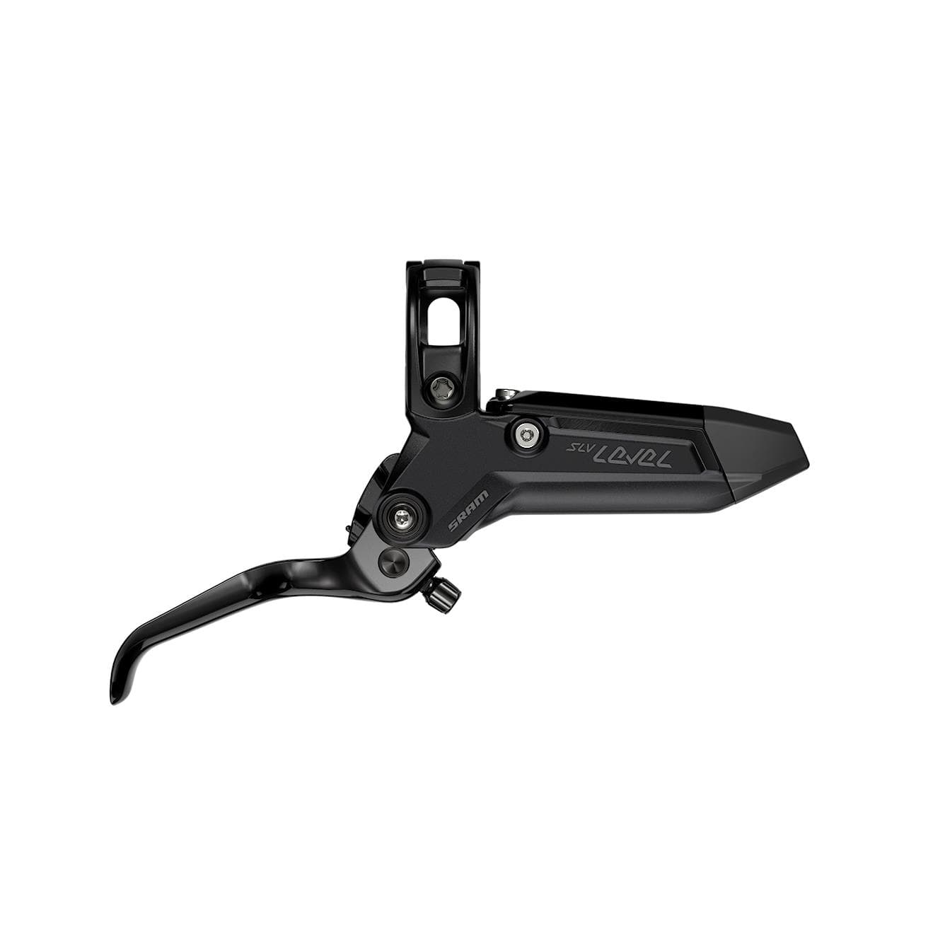 Sram Disc Brake Level Silver Stealth 2 Piston - Aluminum Lever, Stainless Hardware, Reach Adj, Front Hose (Includes MMX Clamp, Rotor/Bracket Sold Separately) C1 — product photo