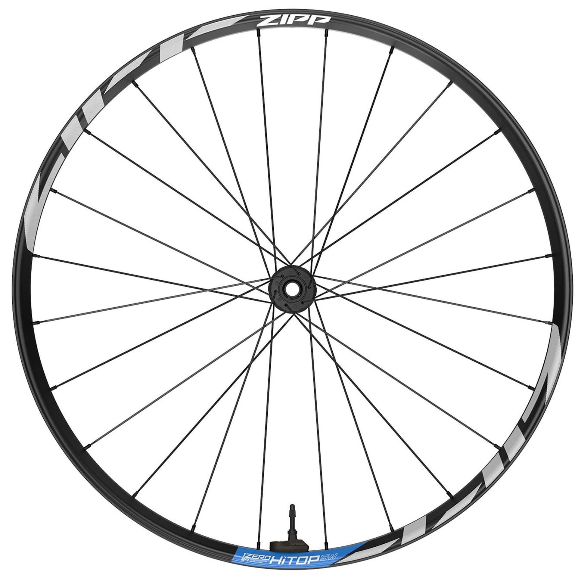 Zipp Wheel - 1Zero Hitop Sw Tubeless Disc Brake Center Lock 29 Front 24Spokes Boost W/RS Torque Caps Sid Blue Graphic A1 (Tyrewiz 2.0 Included) — product photo