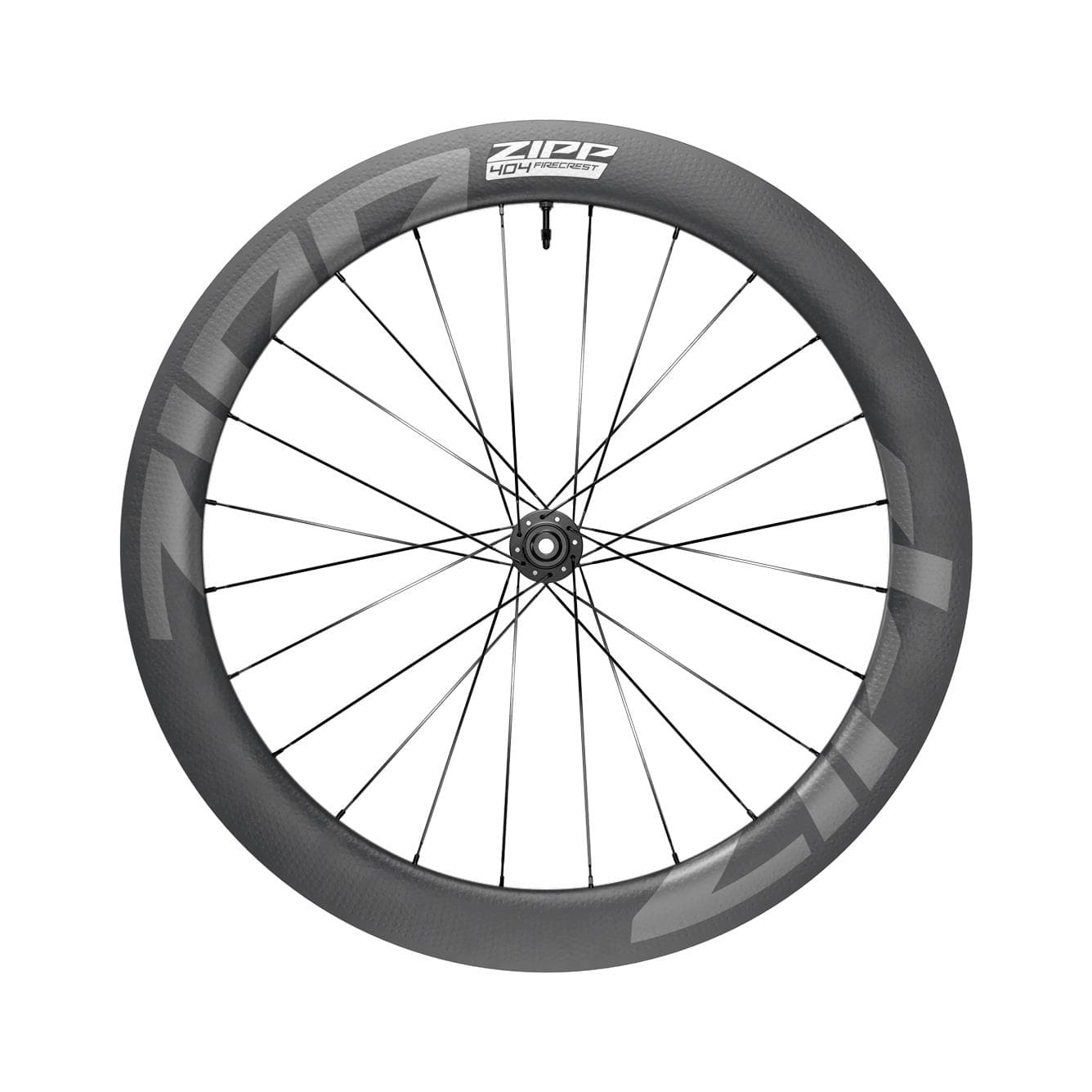 Zipp Wheel - 404 Firecrest Carbon Tubeless Disc Brake Center Locking 700c Front 24Spokes 12x100mm Standard Graphic B1 — product photo