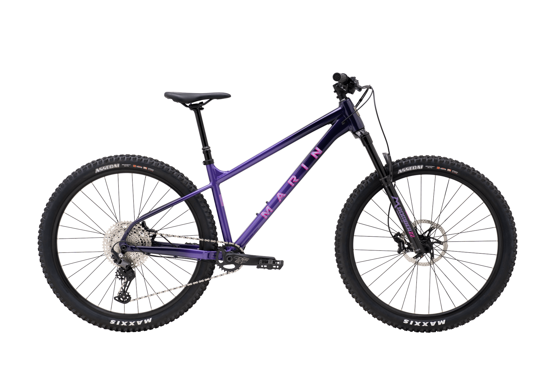 Marin San Quentin 3 27.5 Y Purple Fade — riding on UK trails and lanes