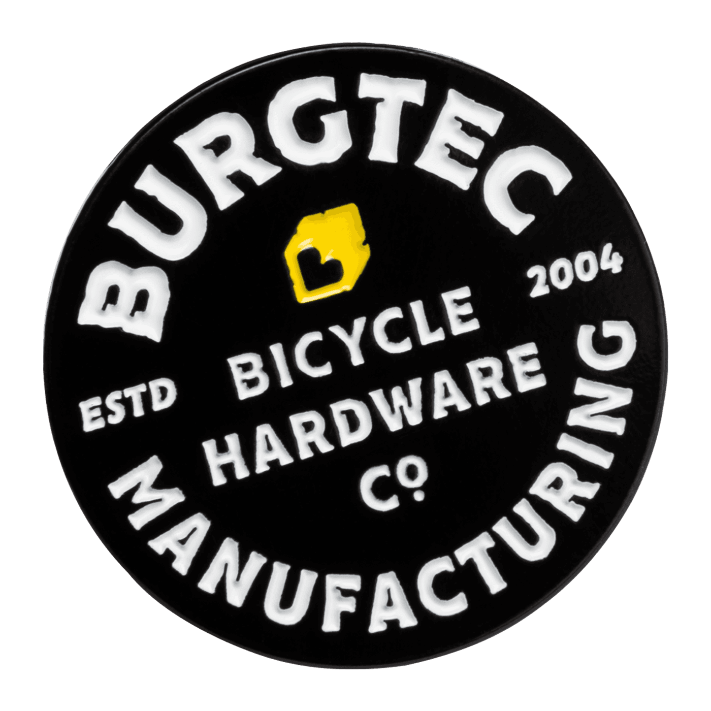 Burgtec Stamp Pin Badge — product photo